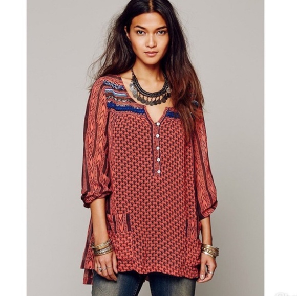 Free People Tops - Free People Feather in the Wind Tunic